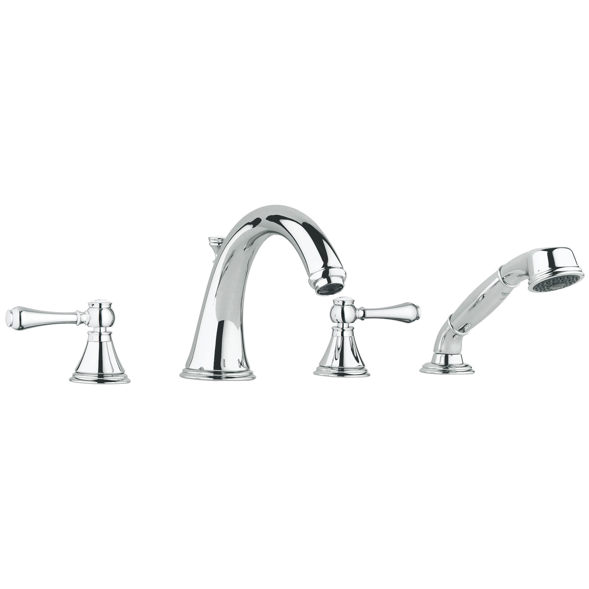 Roman Tub Filler With 25 GPM Personal Hand Shower GROHE CHROME
